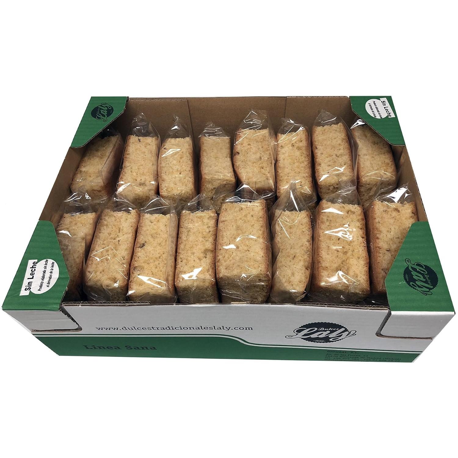 Bizcocho Artesano Sin Azucar - Sin Lactosa Laly - Caja 2 Kilos - 30 Unidades - Sin Leche