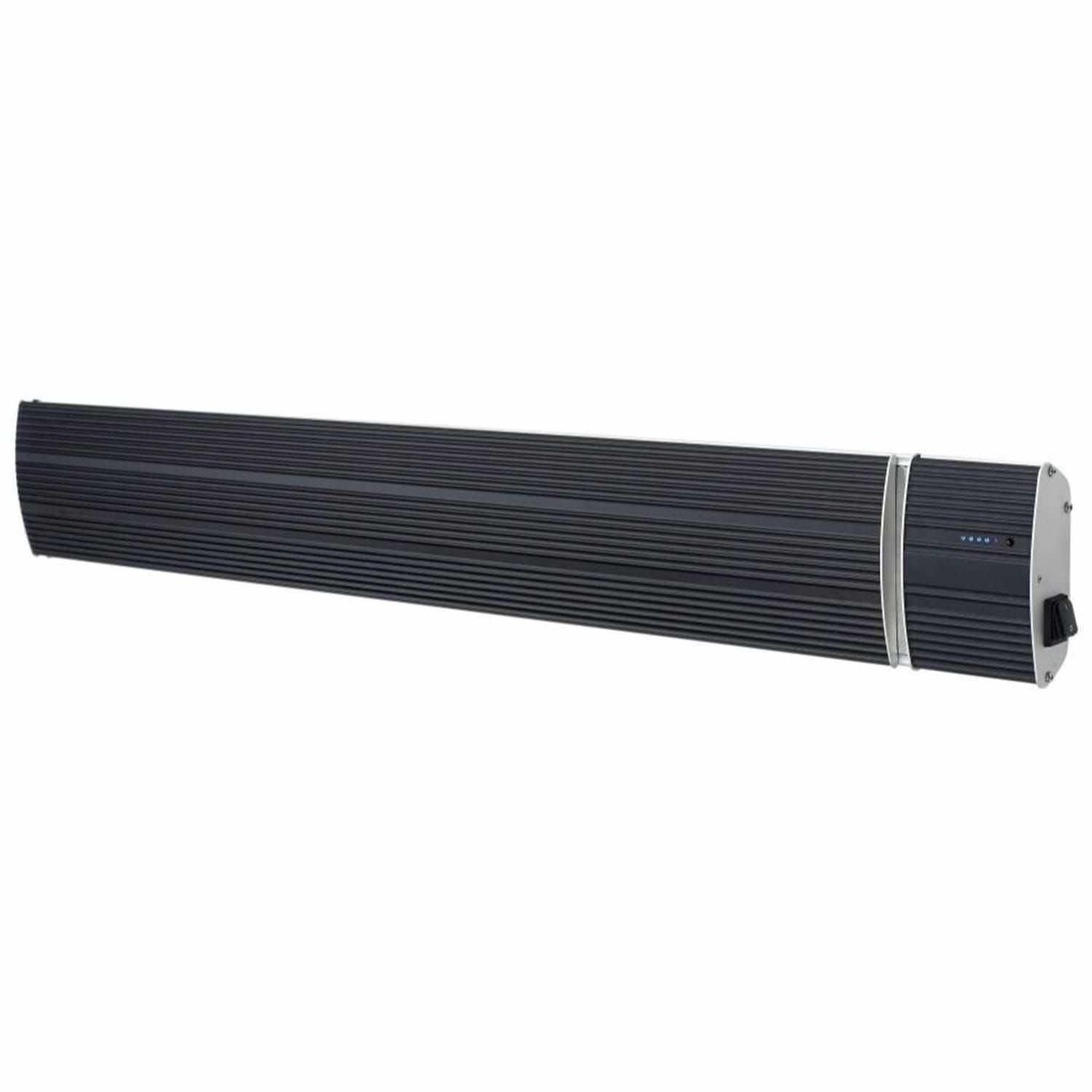 Sined Heat Negro 1500 Calentador Cerámico Infrarrojo 1500w Negro Sin Emisión De Luz Elemento Calefactor De Aluminio Extruido Revestimiento Cerámico Negro Mando a Distancia Ip65