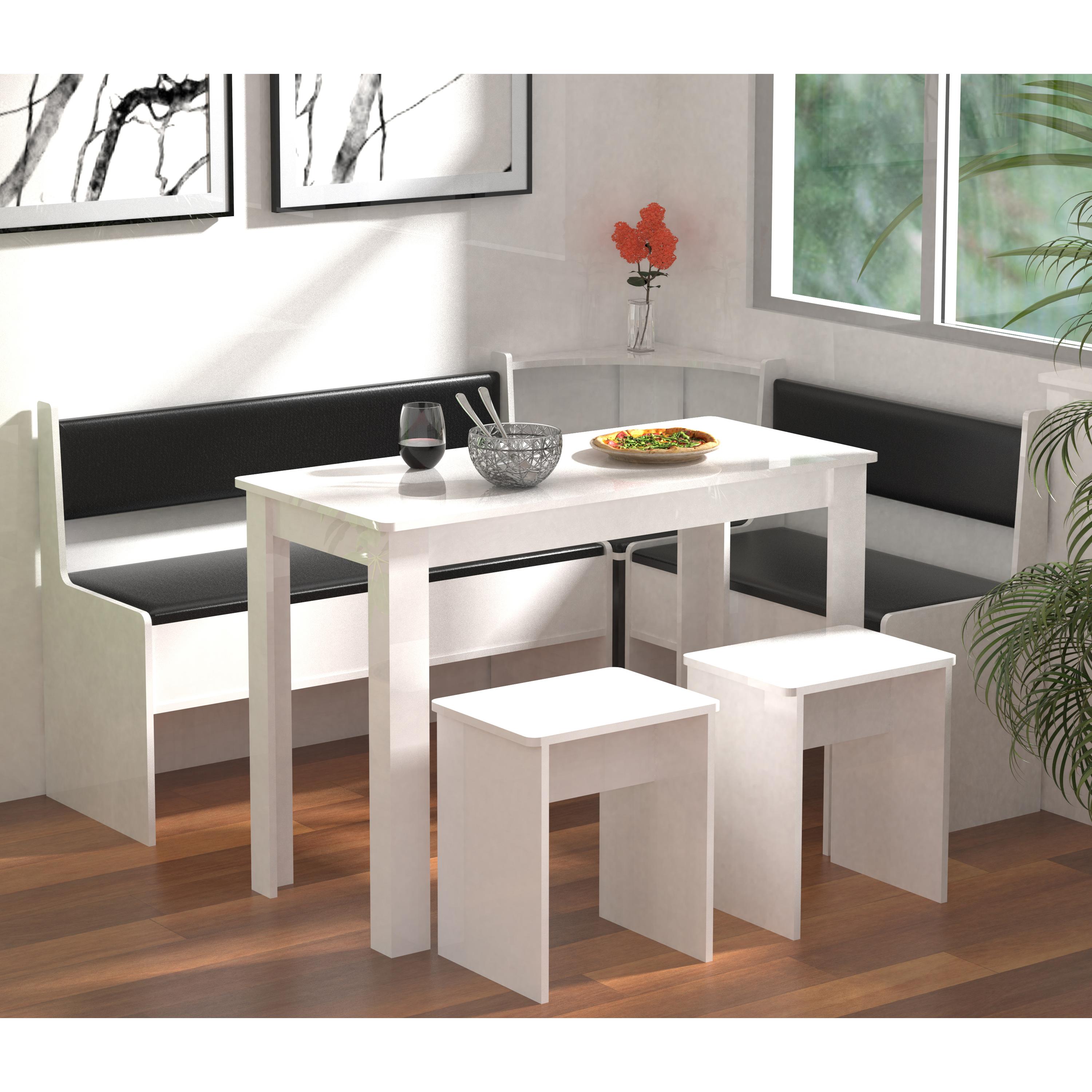 Banco de esquina Juego de comedor Banco Mesa Taburetes Esal Maxi Banco de esquina Juego de comedor Banco Mesa Taburetes Esal Maxi