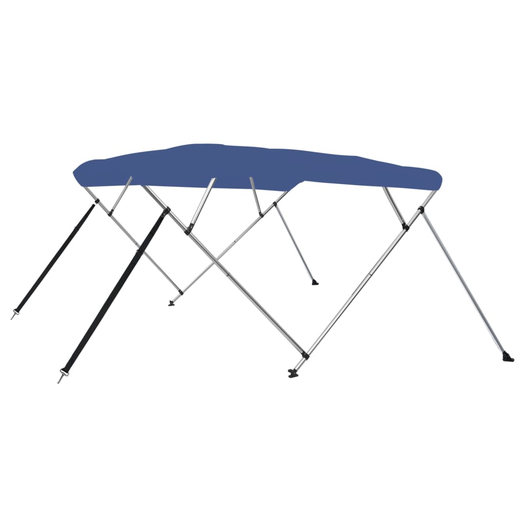 vidaXL Toldo Bimini de 4 Arcos 243x210x137 cm de lona para Embarcación Color Azul,  Blanco,  Antracita y mas