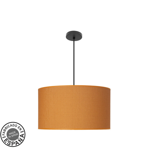 Colgante moda 3xe27 negro/naranja regx50x50 cm c/difusor