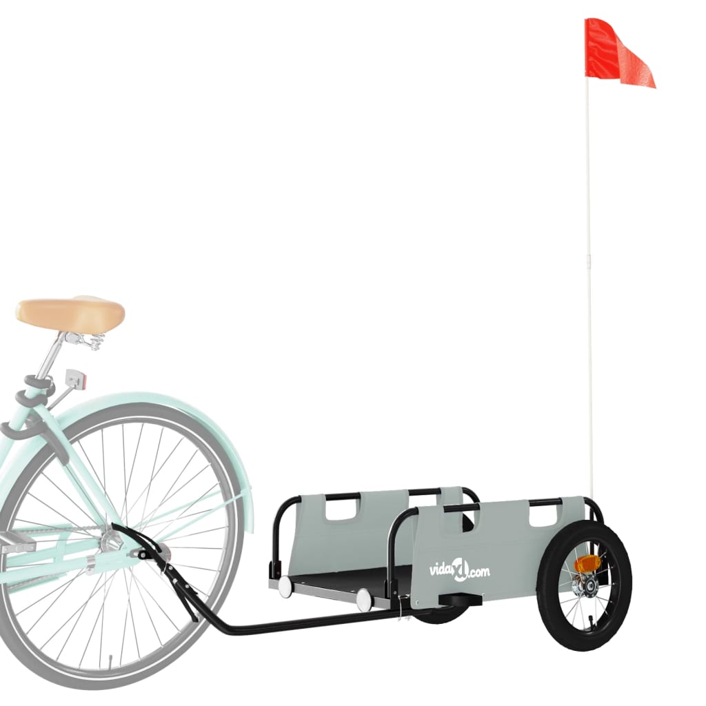 vidaXL Remolque para Bicicletas Carrito para Bici Hierro Tela Oxford Color Amarillo,  Azul,  Gris y mas