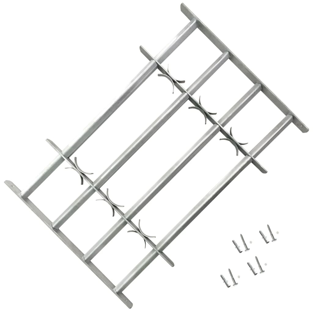 vidaXL 2 uds Rejas de seguridad de ventana ajustables 1000-1500 mm
