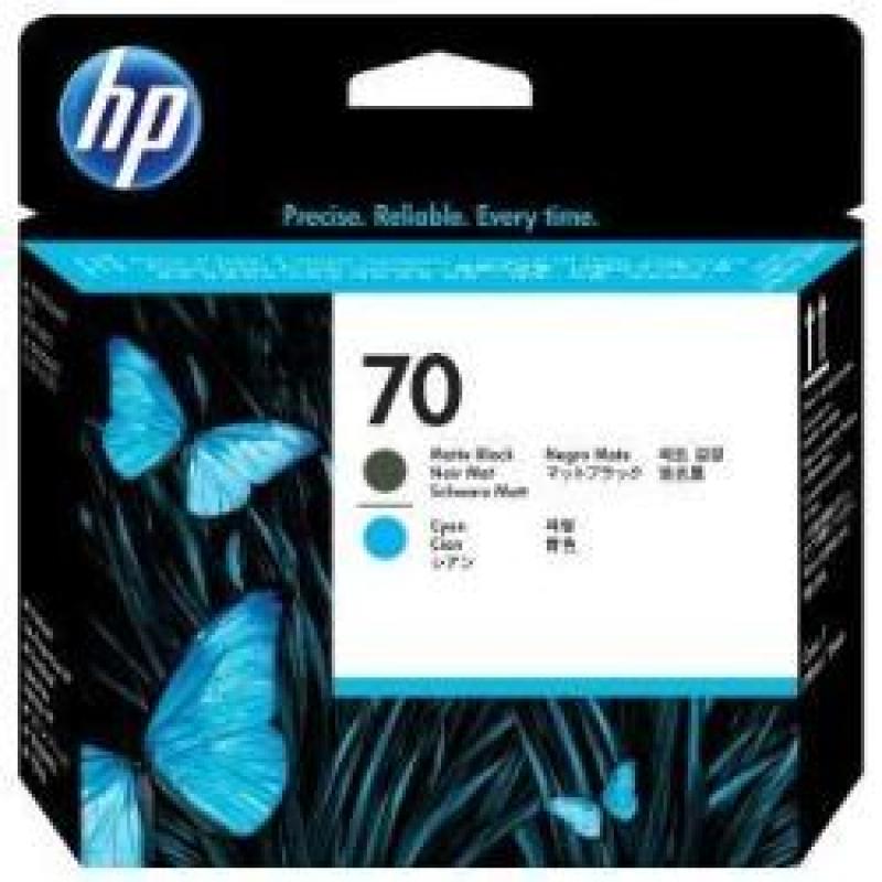Cabezal negro y cian mate hp70