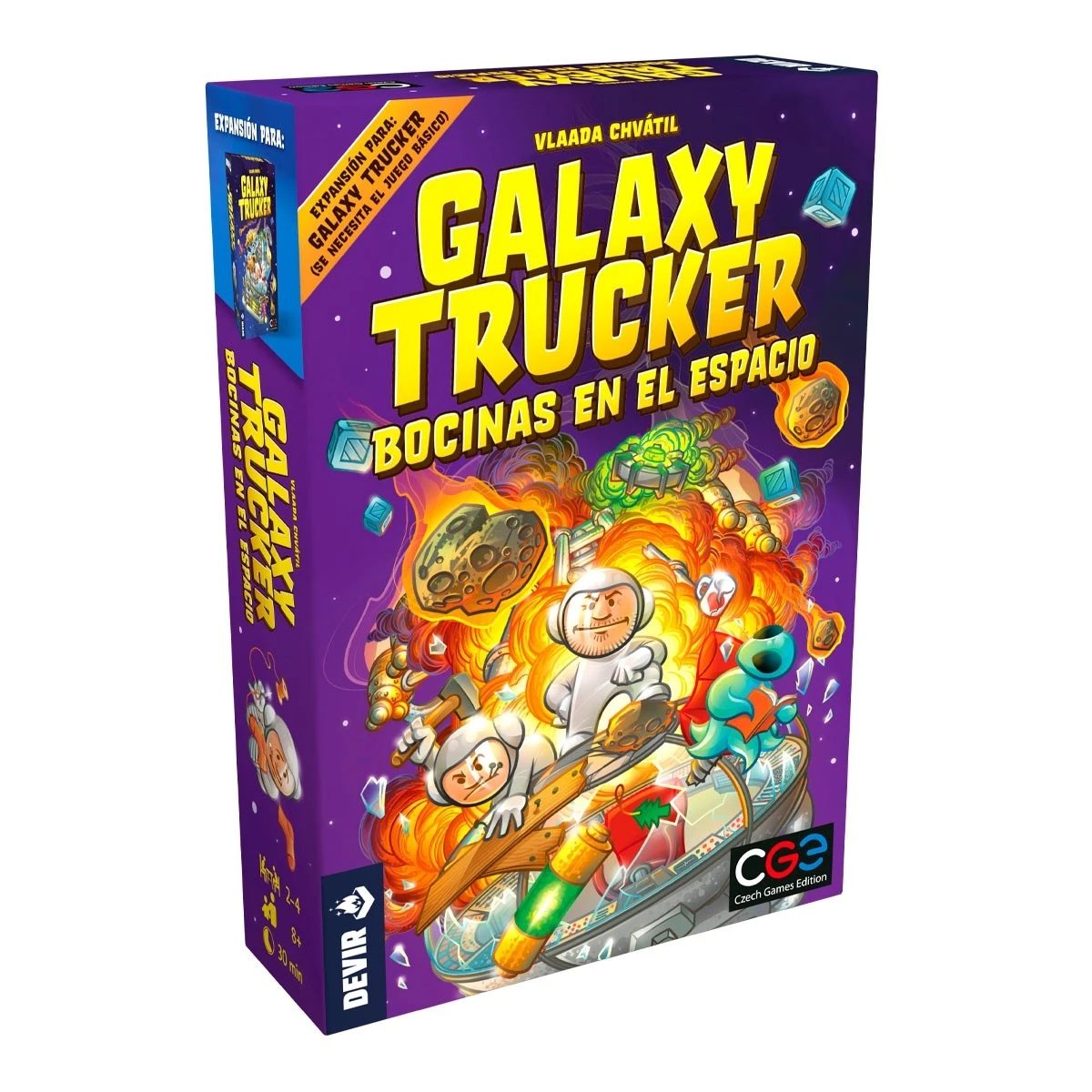 Devir - Juego de mesa Galaxy Trucker Expansión BGLAXYEXSP 'Bocinas En El Espacio' para adultos y adolescentes, con comunicación estratégica entre jugadores y componentes de alta calidad