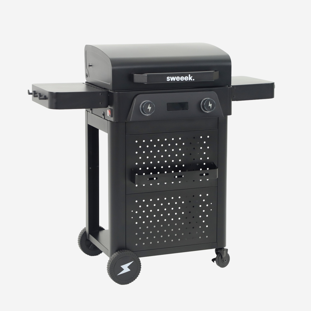 sweeek - Barbacoa eléctrica 2300 W de 2 quemadores , Voltis , 115x54x102