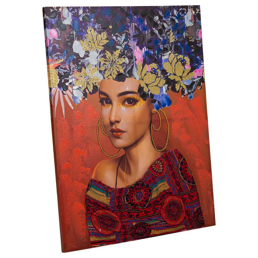 Cuadro Pintado A Mano Con Relieve Rojo 120x90x3cm, El mejor complemento para tu hogar