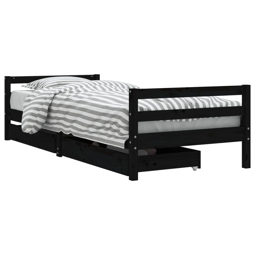 vidaXL Estructura cama niños con cajones madera pino 80x200 cm