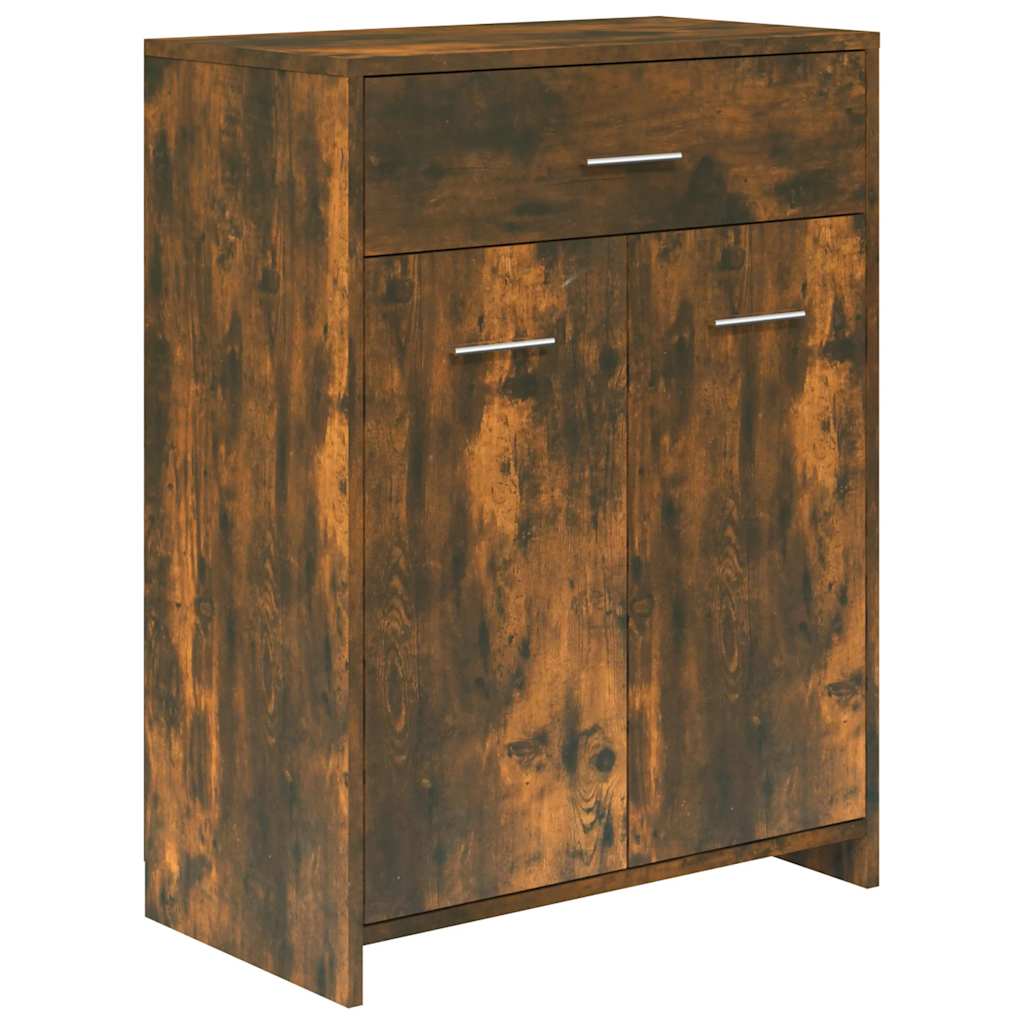 vidaXL Armario de baño madera contrachapada 60x33x80 cm en color Blanco/Madera antigua/Marrón roble y más | almacenamiento funcional diseño moderno para baño dormitorio sala