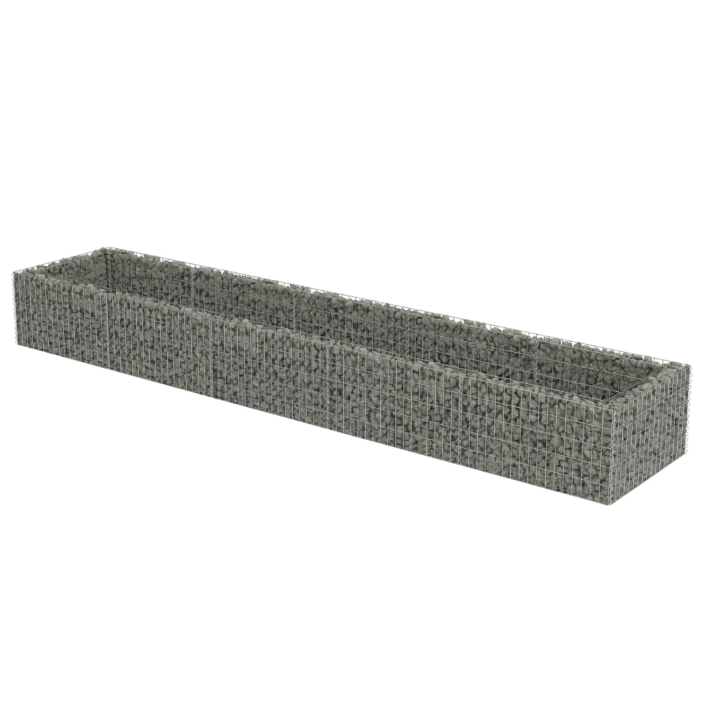vidaXL Arriate de gaviones de acero Dimensiones 450 x 90 x 100 cm,  450 x 90 x 50 cm,  180 x 50 x 100 cm y mas