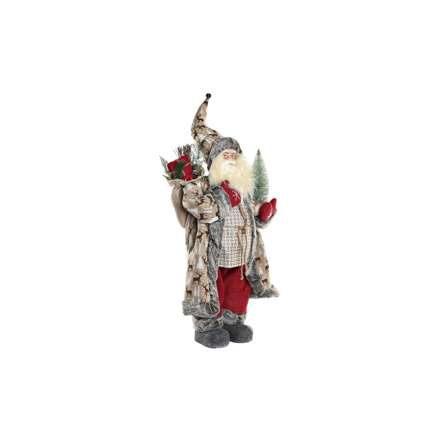 Figura Poliester Pvc 45X34X83 Reno Rojo, Decoracióna de navidad para todos los hogares, Navidad Tradicional