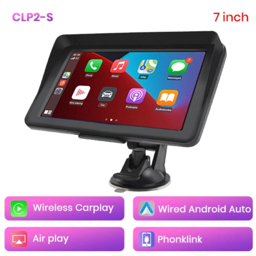 Junsun - Junsun-Tableta portátil con pantalla táctil de 7 pulgadas para coche reproductor Multimedia con navegación GPS CarPlay Android Bluetooth