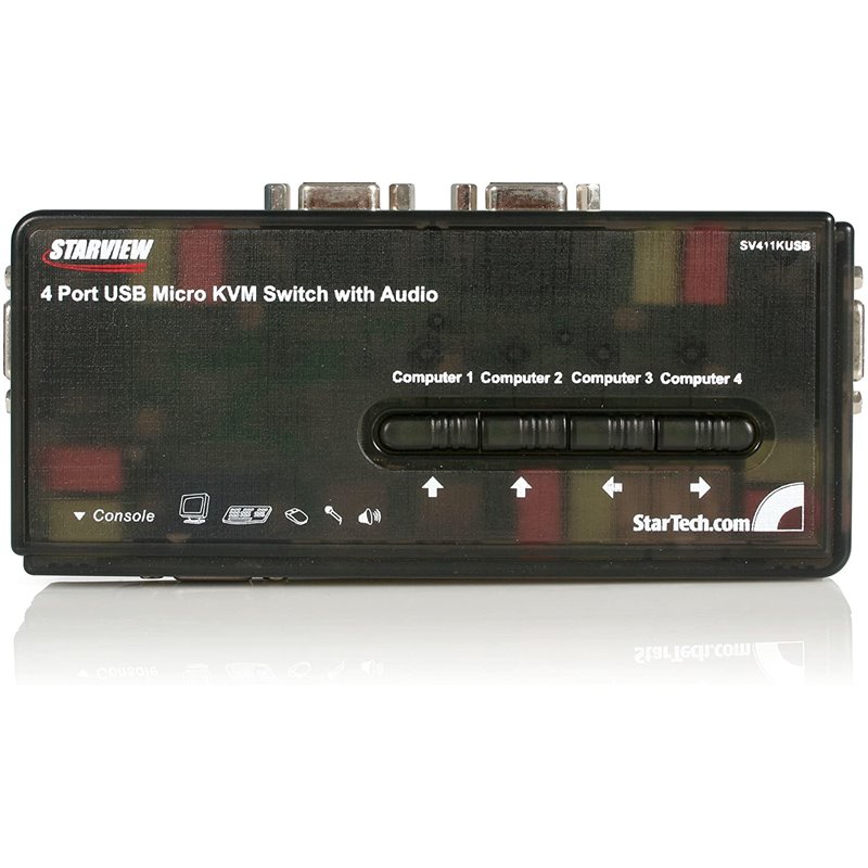 Conmutador Kvm Startech 4X1 Mon, Tec, Ra Usb