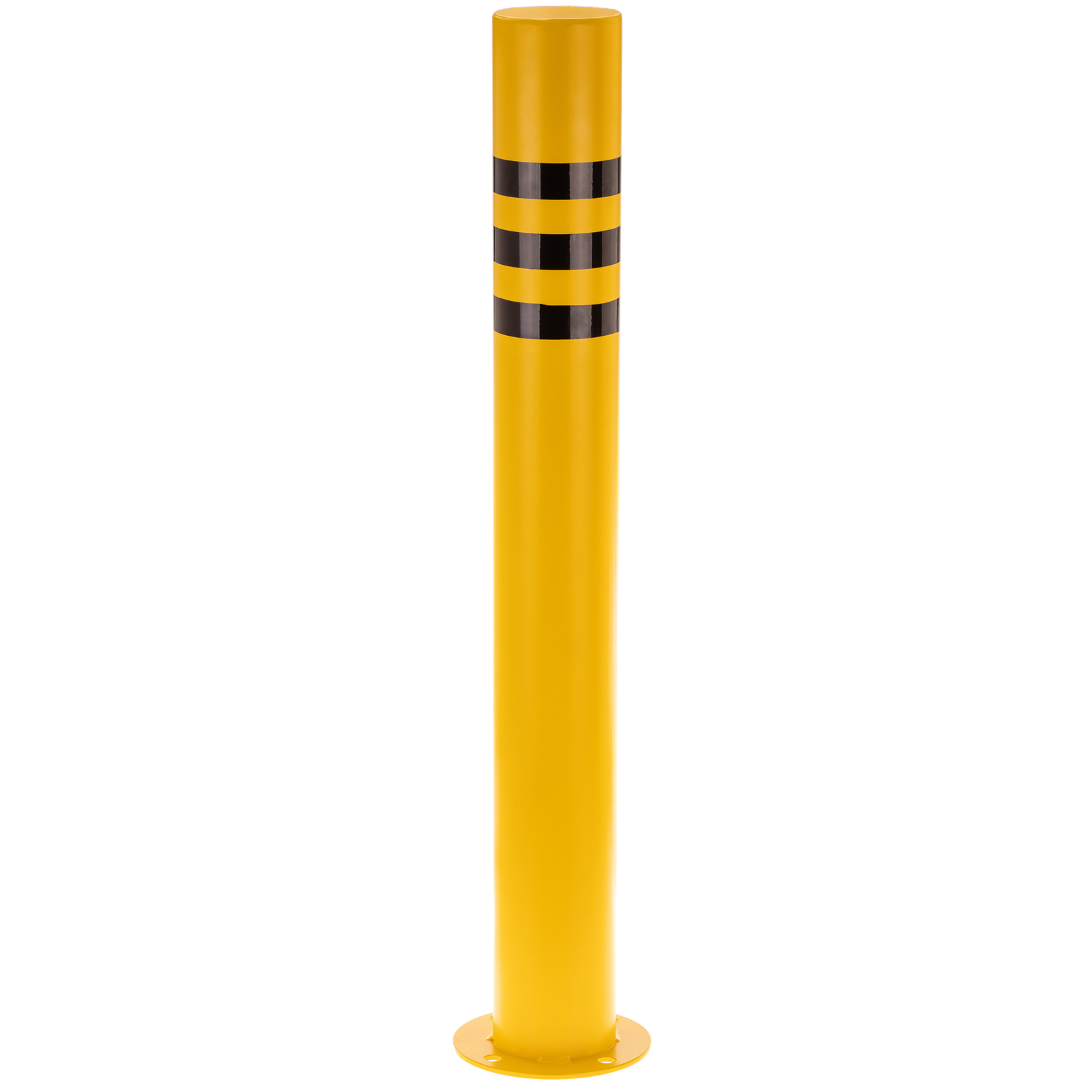 Pilona bolardo de acero con base clavada 76x600mm - PrimeMatik