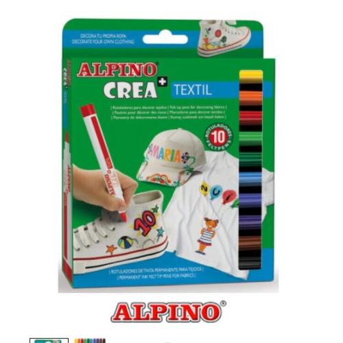 Alpino - Set alpino crea 6 botes pintura textil 6x20ml alpino de000036
