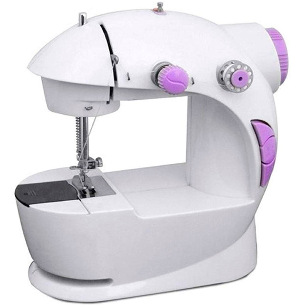 Nyana Mini Máquina de Coser Eléctrica Semiautomática con Pedal y Lámpara Integrada