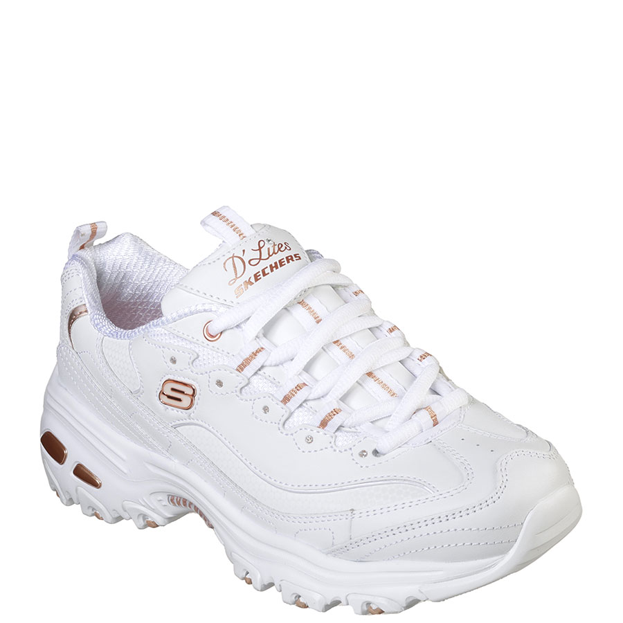 Skechers  white sneakers 11931-wtrg  _ para Mujer