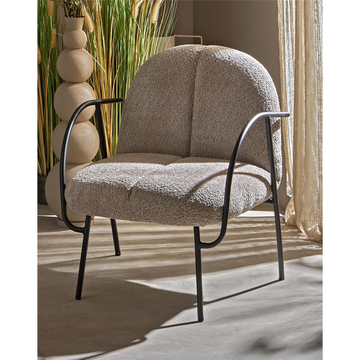 Butaca badru rizo suave topo 67x80x80 cms. El mejor complemento para tu hogar.