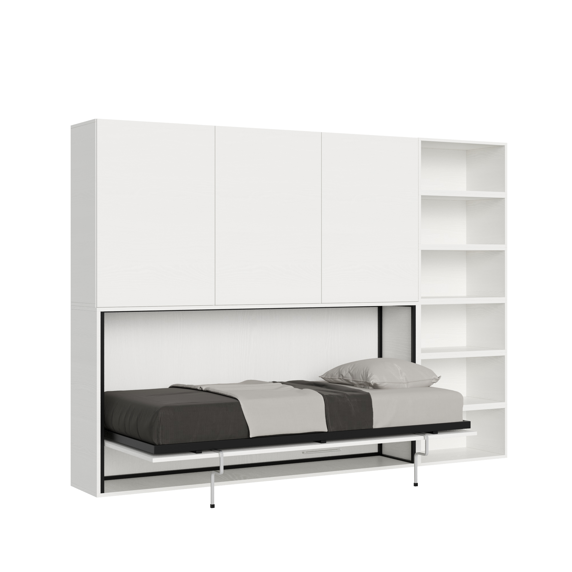 Cama individual Kando composición Fresno Blanco G - Itamoby
