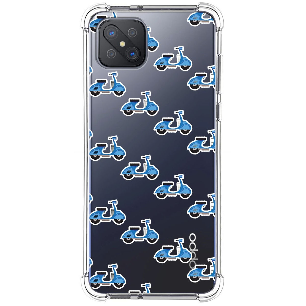 Tumundosmartphone Funda Silicona Antigolpes para Oppo Reno 4Z 5G diseño Scooter Dibujos