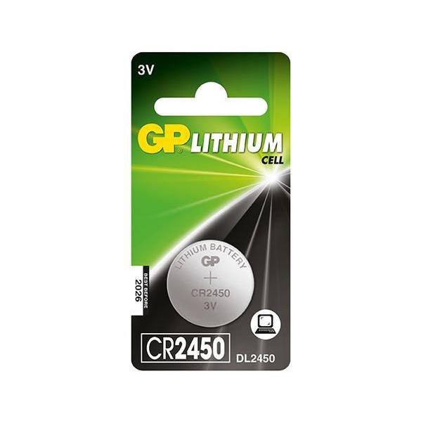 GP Batteries - Pila de Botón de Litio CR2450 de Larga Duración para Dispositivos Electrónicos