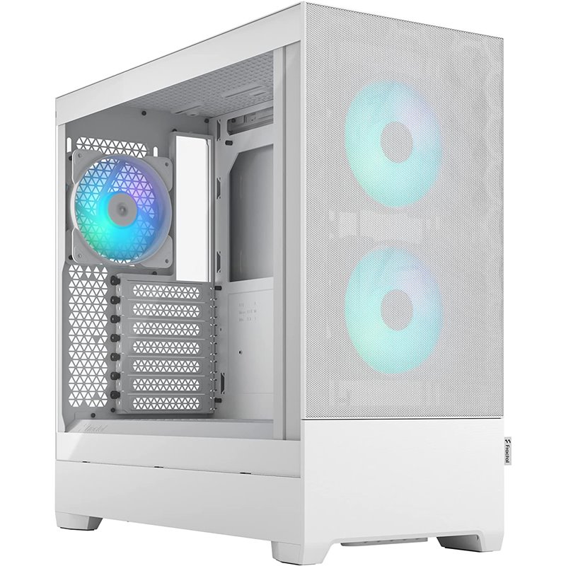 Fractal Design Pop Air RGB - TG Blanco Clear Tint (caja de torre midi, con ventana lateral de vidrio e iluminación RGB)