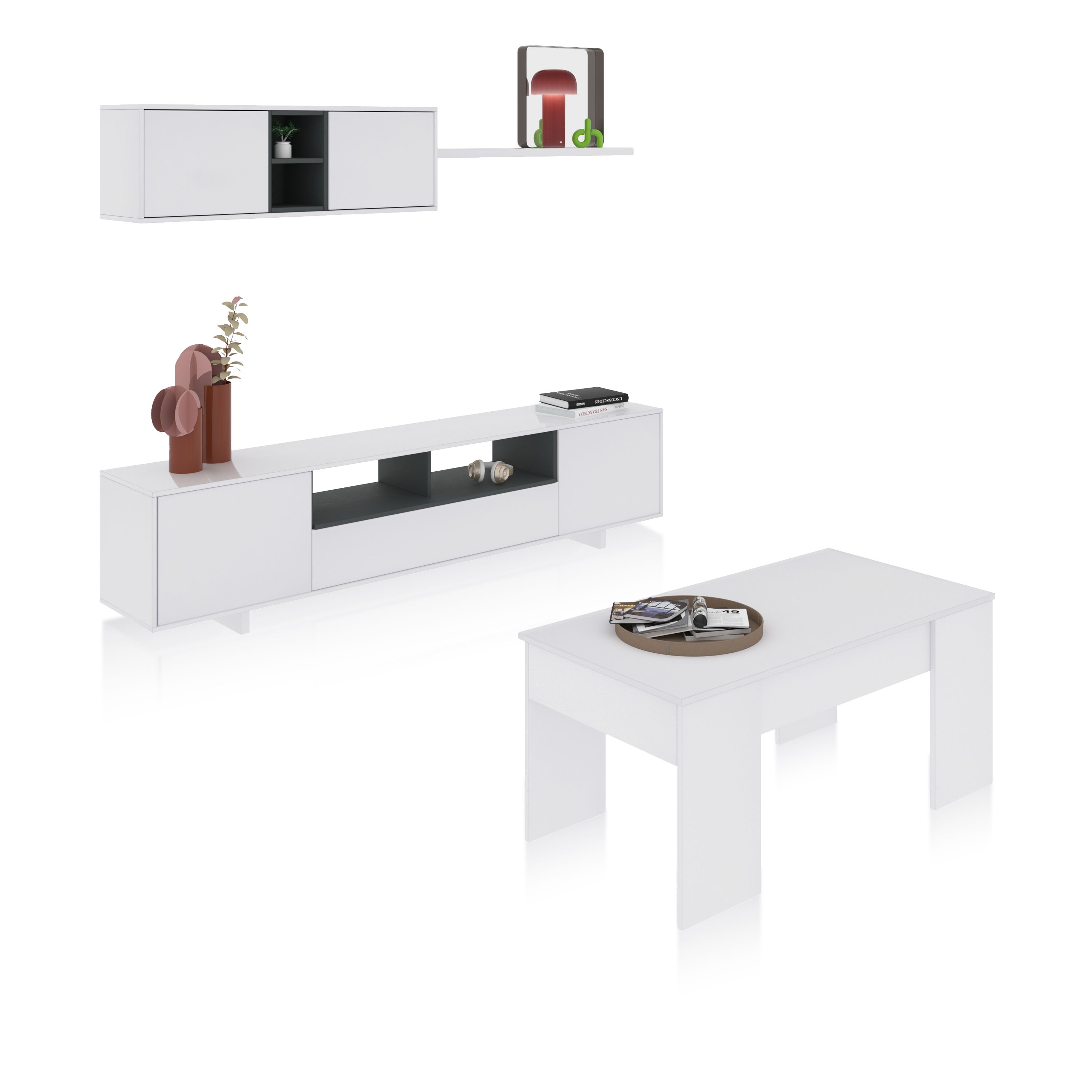 Habitdesign -Pack salón con mesa de centro Plus V2