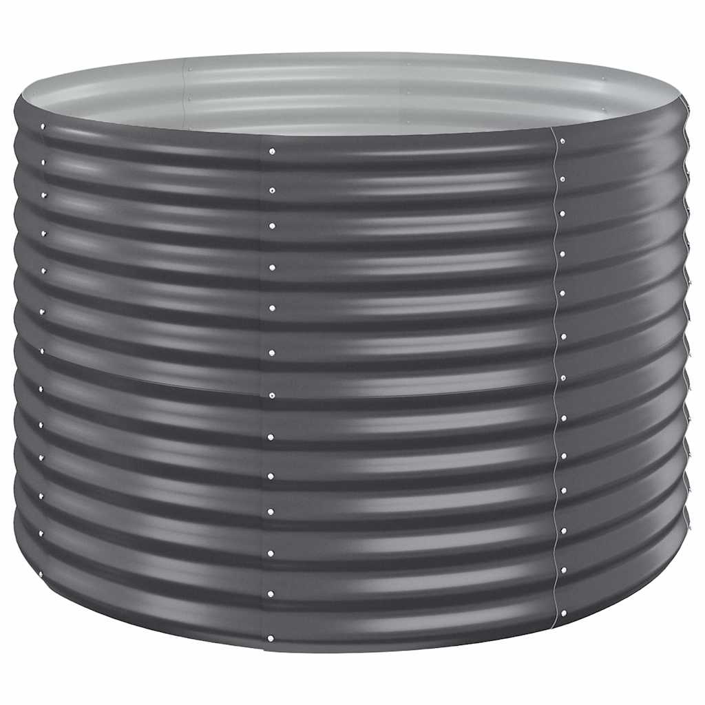vidaXL Jardinera arriate acero galvanizado antracita 100x100x68cm