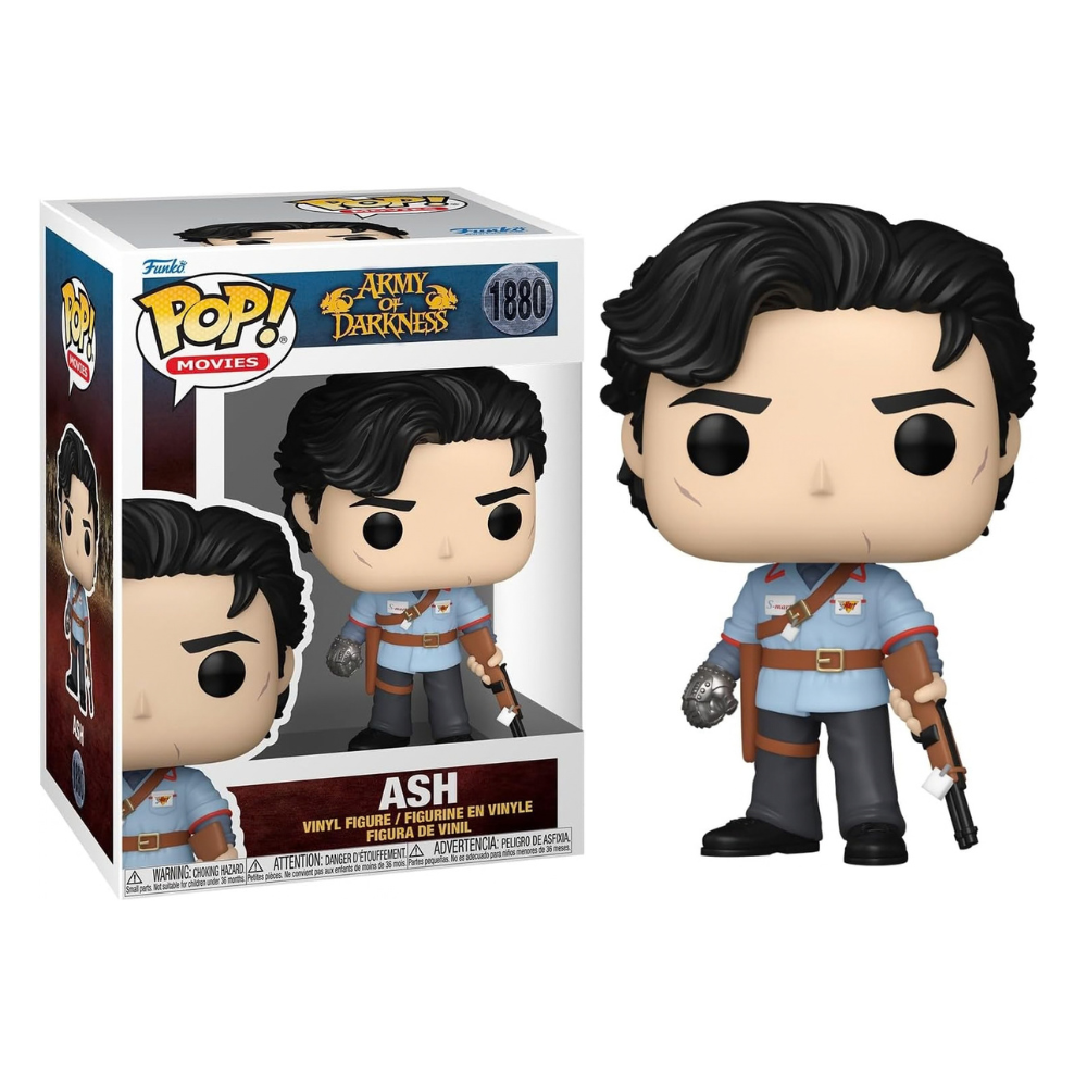 FUNKO POP! ARMY OF DARKNESS - ASH WILLIAMS CON BOOMSTICK, 83840, Nº1880, PRODUCTO CON LICENCIA OFICIAL, ENVIO 24-48 HORAS PENÍNSULA, FIGURA, CABEZÓN, MUÑECO, JUGUETES, 100% ORIGINAL, , TERROR, CINE