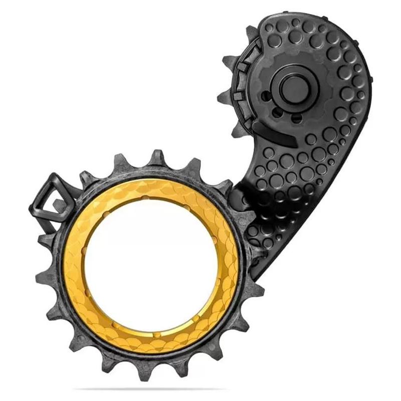 Jaula de desviador trasero Hollowcage A.B. para bicicleta, compatible con Shimano Dura-Ace 9100/9150/9170 y Ultegra 8000/8050, construcción monoplaca de polímero de carbono con rodamientos cerámicos y poleas silenciadoras, ideal para cassettes hasta 32T