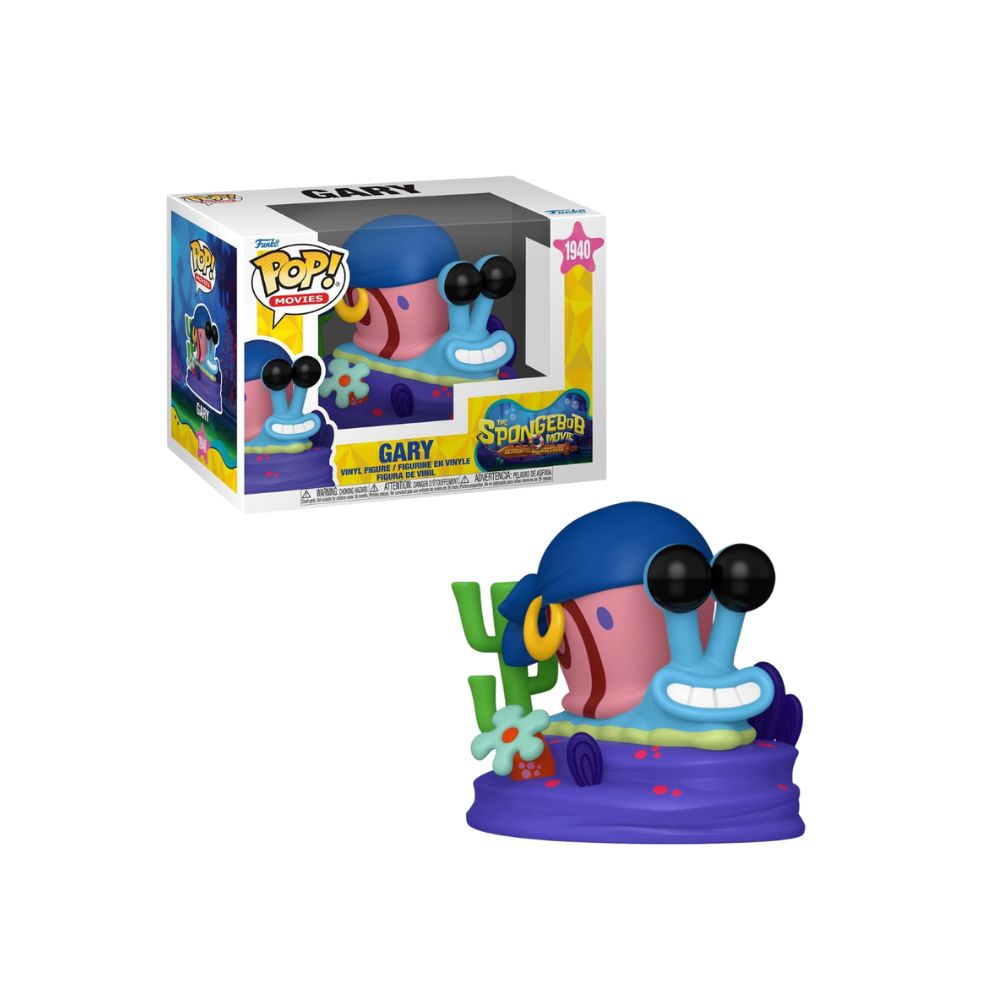 FUNKO POP! BOB ESPONJA: LA PELÍCULA - GARY, 86310, Nº 1940, TIENDA CON LICENCIA OFICIAL, JUGUETES, MUÑECOS, FIGURAS, ENVÍO URGENTE 24-48 HORAS EN PENÍNSULA, ORIGINAL, NUEVO, PELÍCULA, DIBUJOS