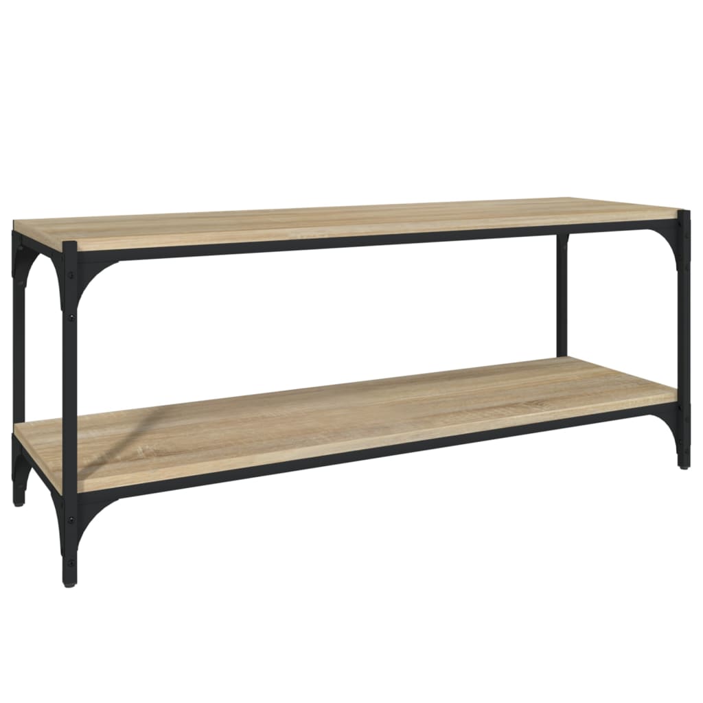 vidaXL Mueble para TV contrachapada acero 100x33x41 cm, Mueble de Salon, Mueble TV, Mueble TV salon, Mesa de TV, Mueble tele