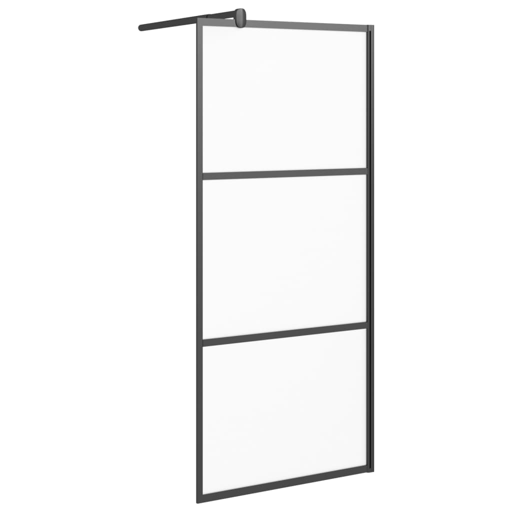 vidaXL Mampara de Ducha Accesible Vidrio ESG Esmerilado 80x195 cm Partición Color Plateado,  Negro, y mas