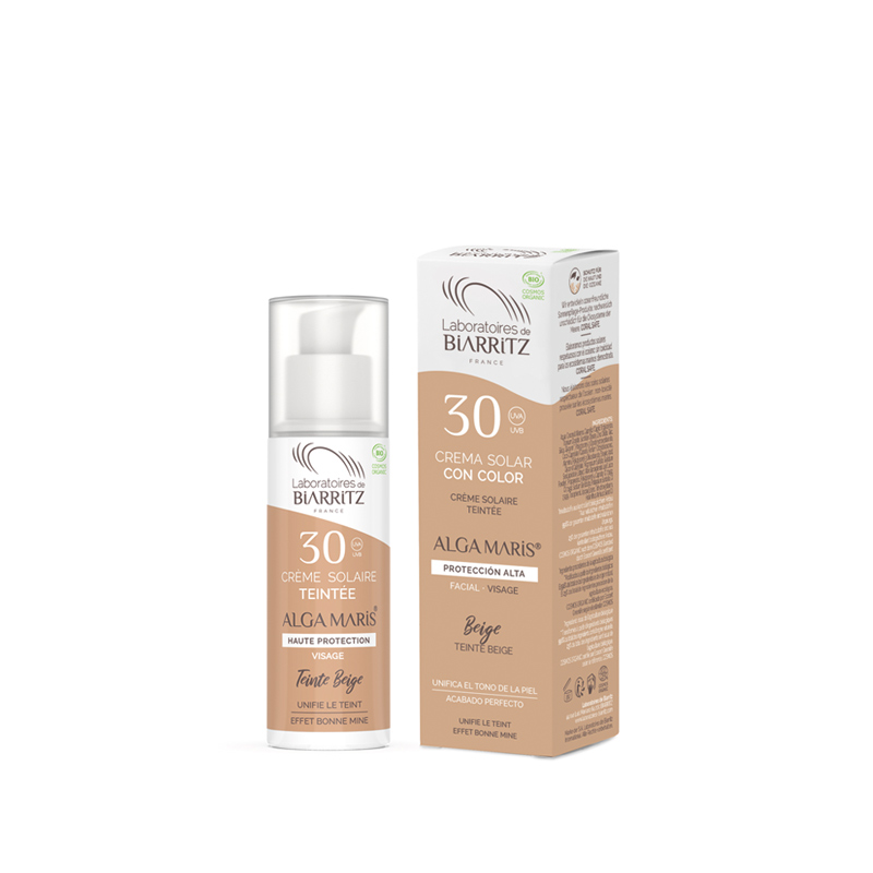 Crema facial color beige SPF30 Alga Maris 50 ml de crema Laboratoires de Biarritz