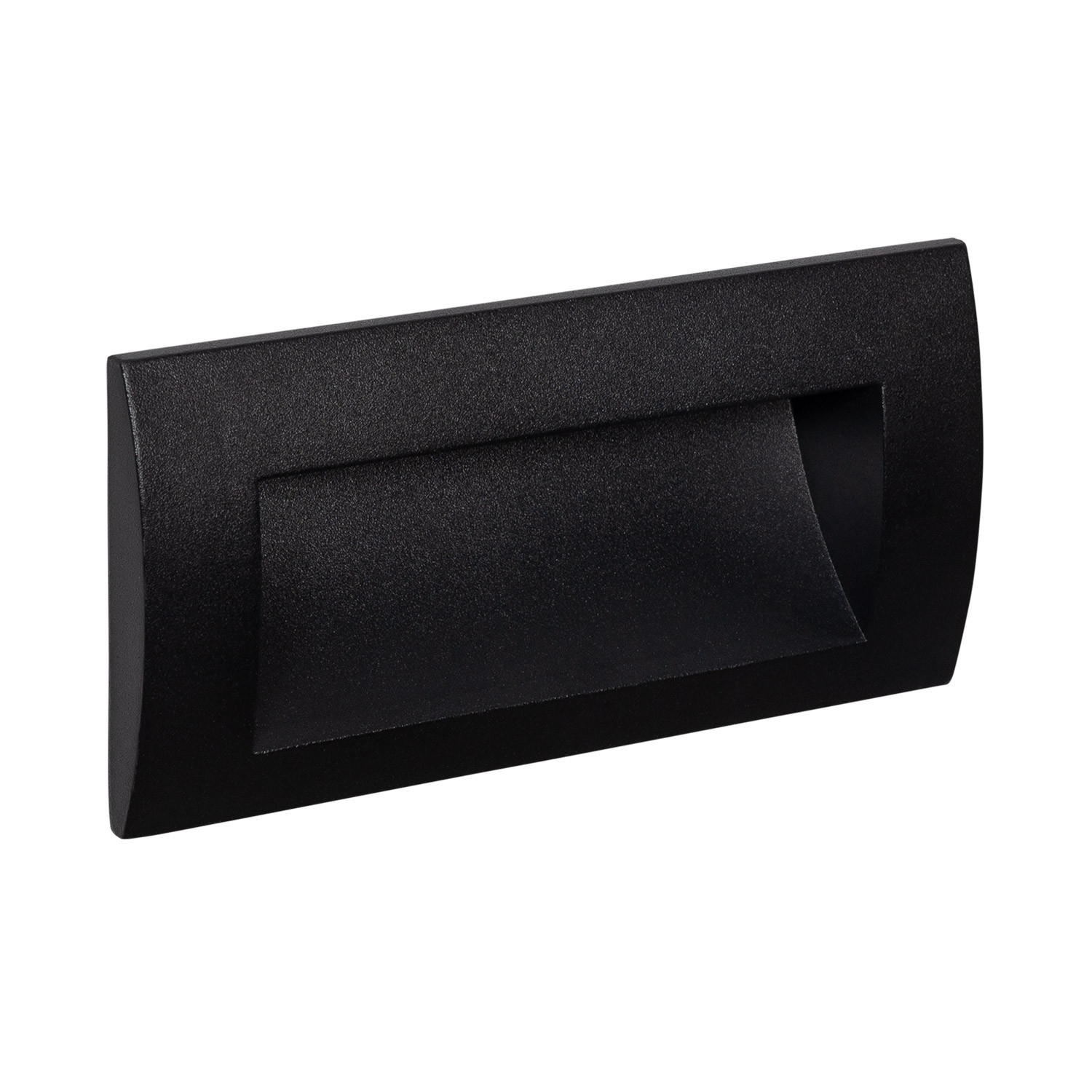 Ledkia Baliza Exterior LED 4W Empotrable Pared Rectangular Negro Elin 2700K Blanco Cálido