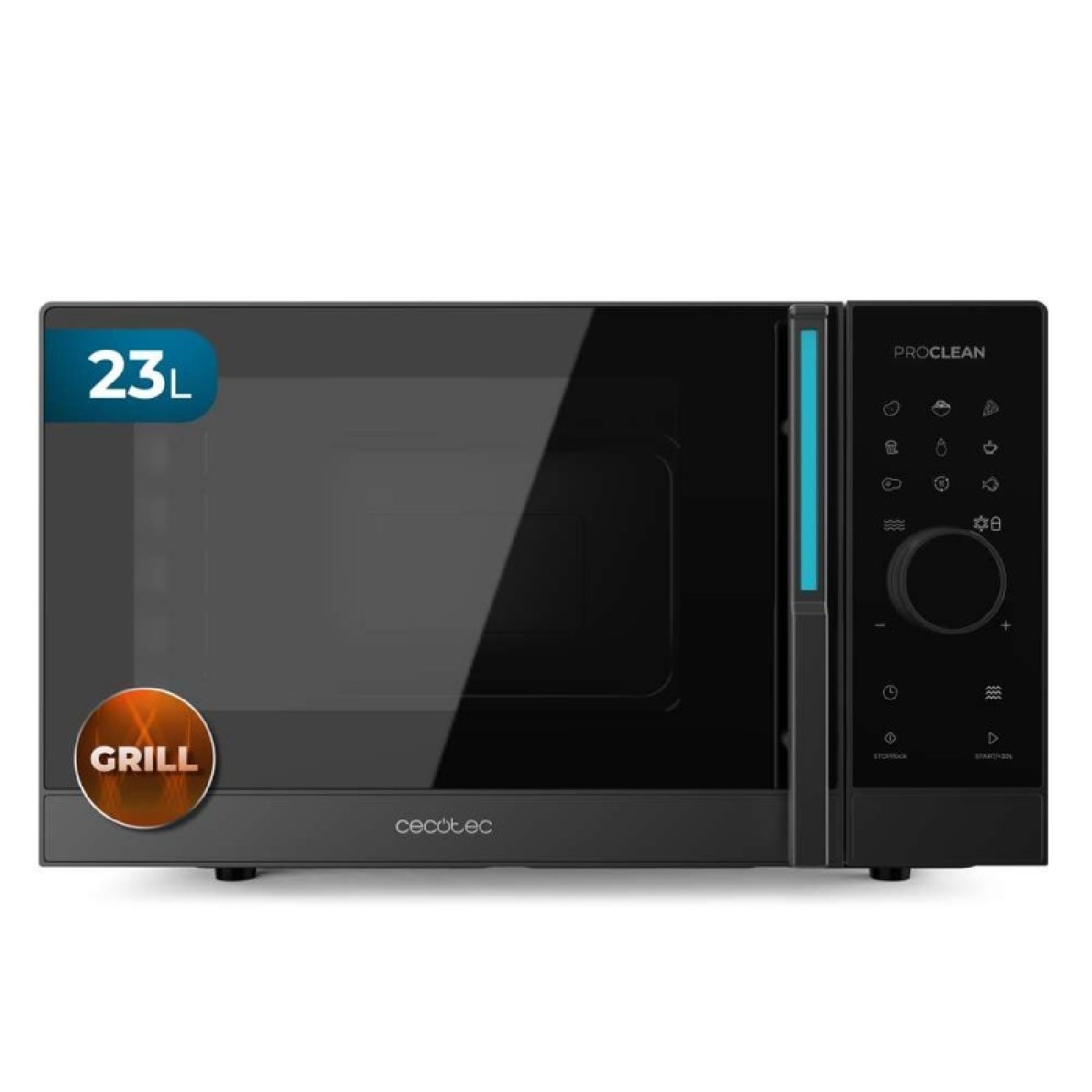 Cecotec Microondas Digital con Grill de 23L Proclean 5130. 800W y 1000W de Grill, Cocción Uniforme, 5 Niveles de Potencia