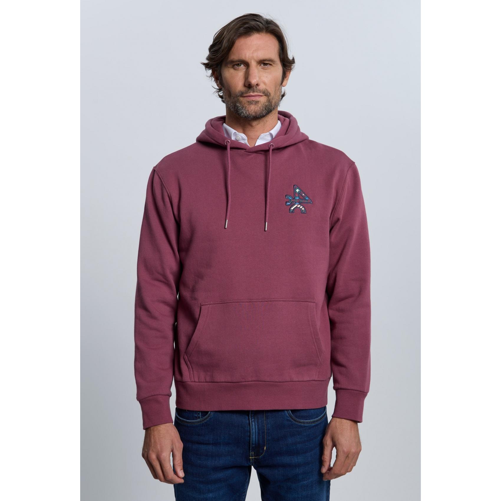 Sudadera étnica Valecuatro burdeos