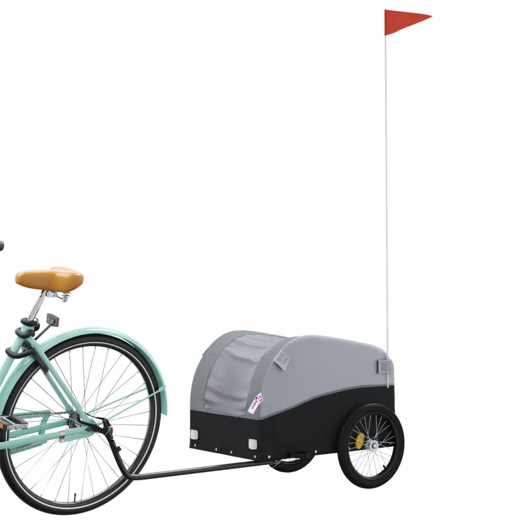 vidaXL Remolque para Bicicleta de Carga Carrito para Bici Hierro 30 kg Color Verde,  Negro,  Amarillo y mas