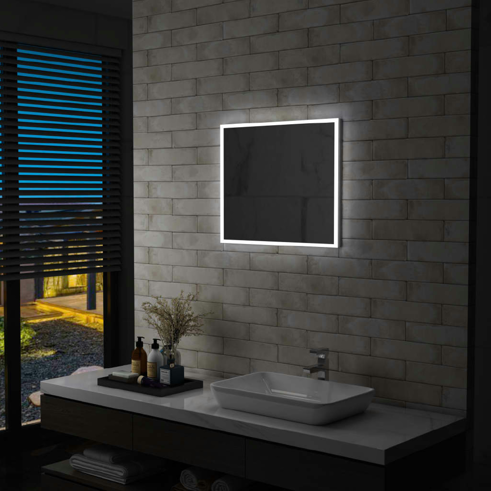 vidaXL ESPEJO DE PARED DE BAÑO CON LED 60X50 CM