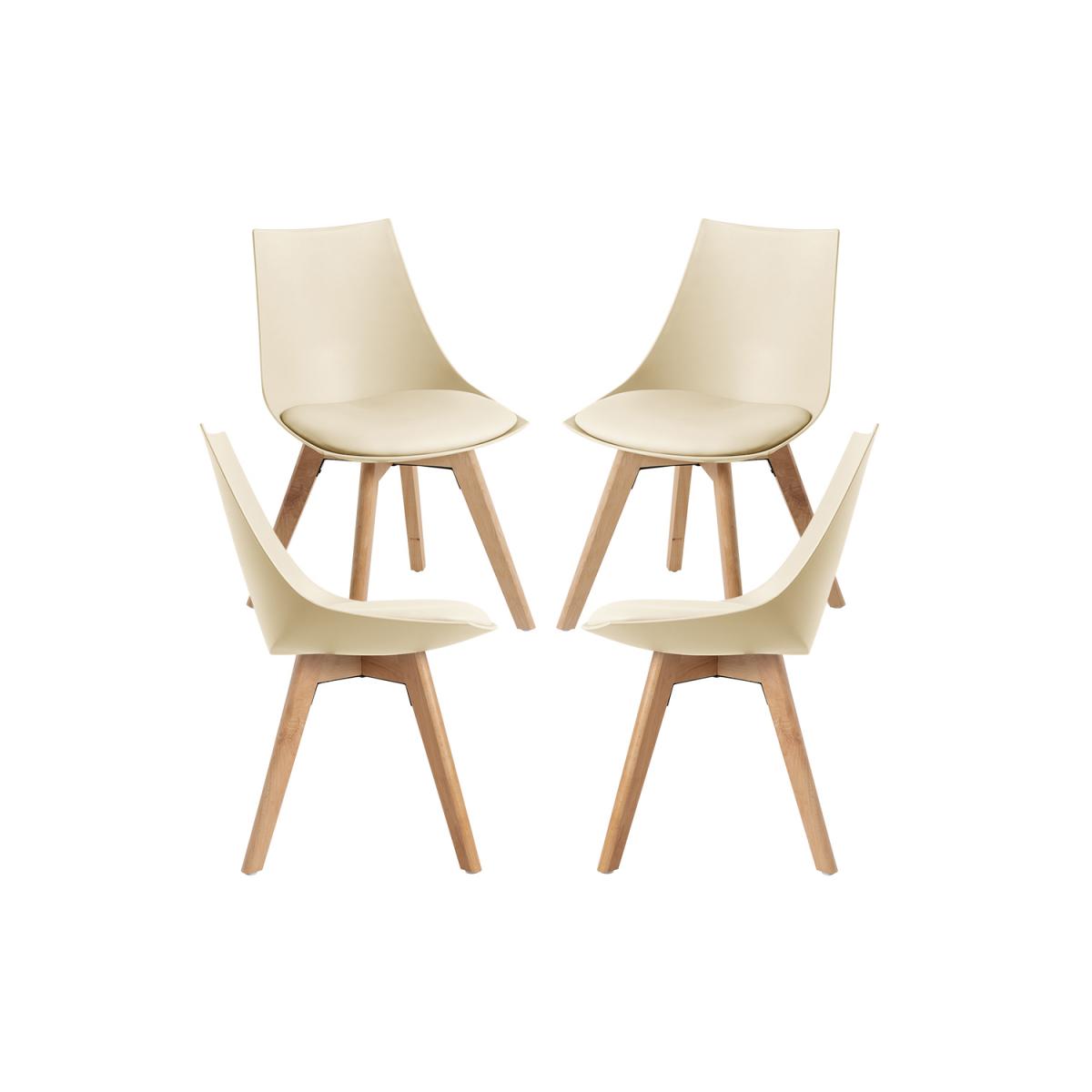 Regalos Miguel - Packs Sillas Comedor - Pack 4 Sillas Blok - Beige