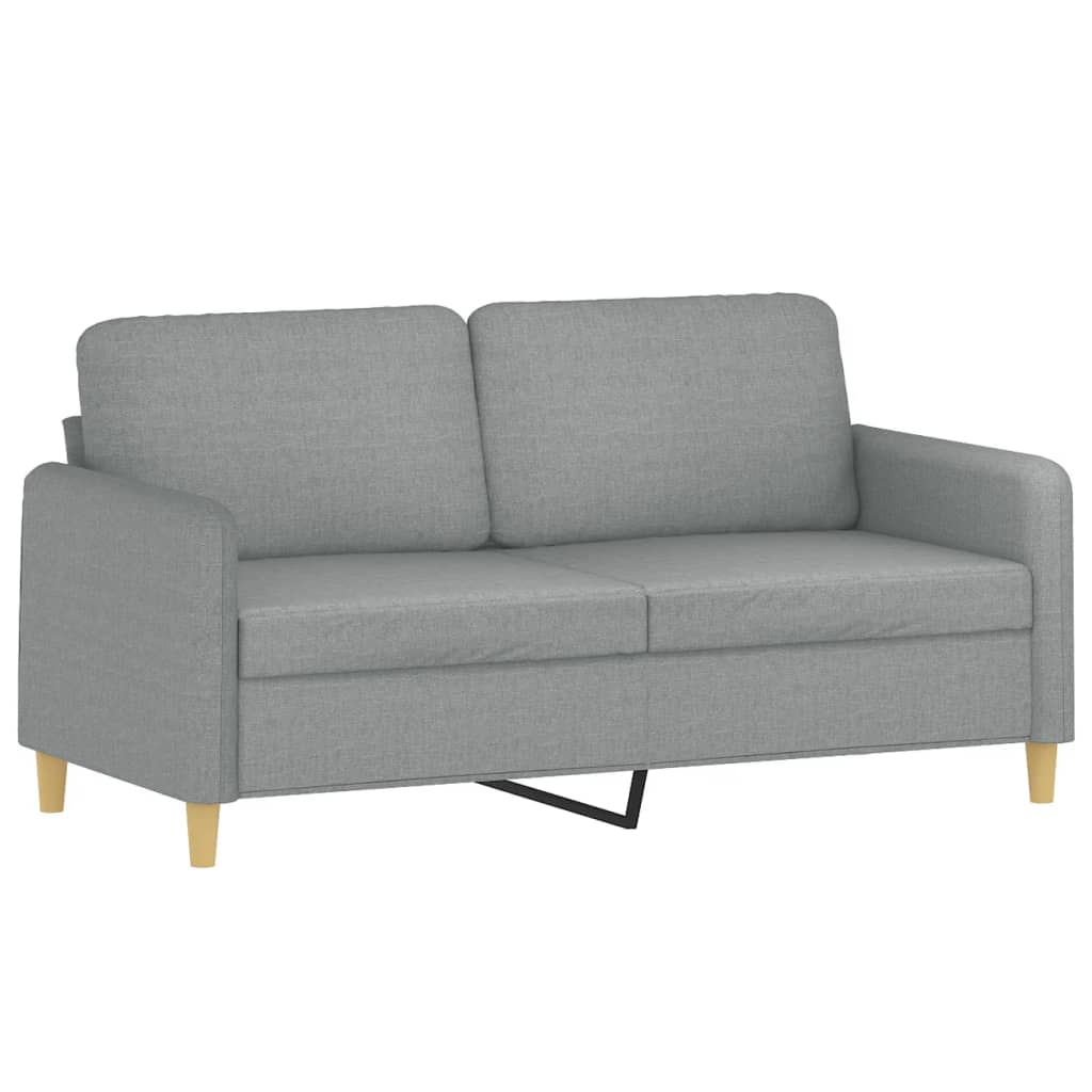 vidaXL Sofá de 2 plazas de tela gris claro 140 cm
