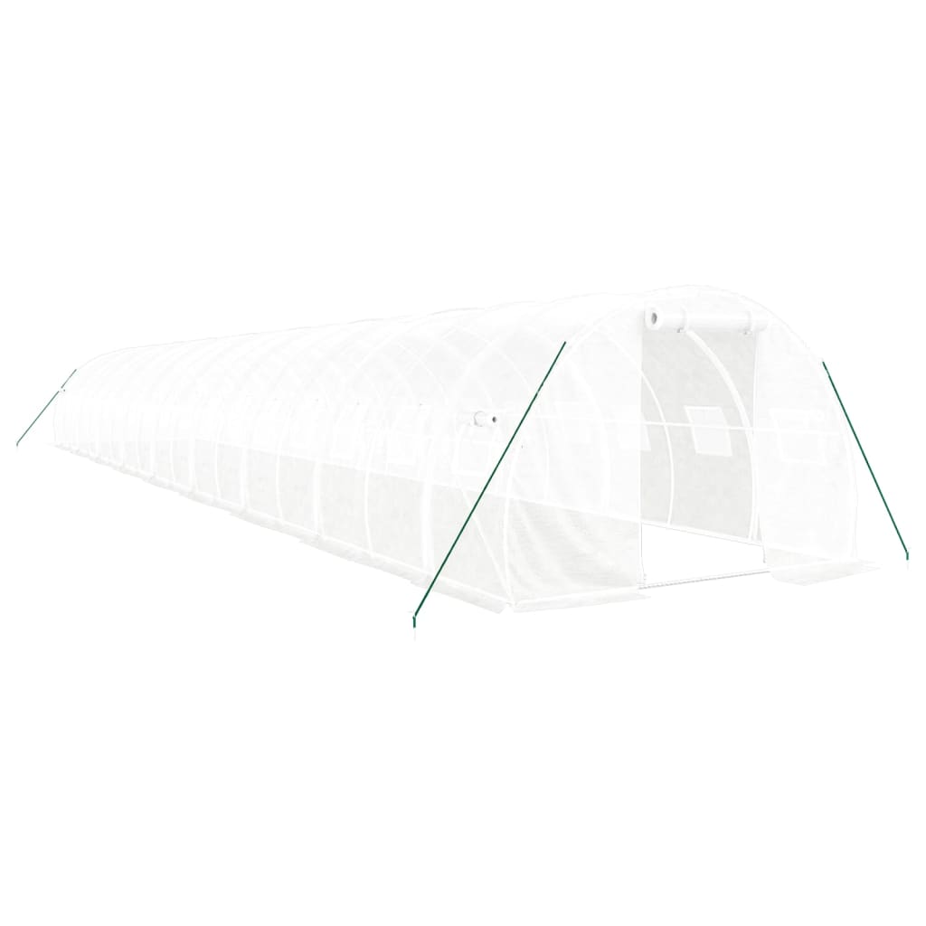 vidaXL Invernadero con estructura de acero blanco Multitalles