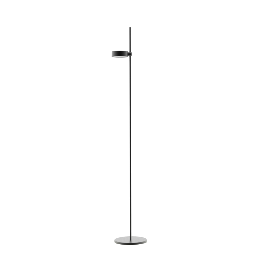 Lámpara de pie LED Zafferano SUPER O negra recargable y regulable - 3 módulos de luz