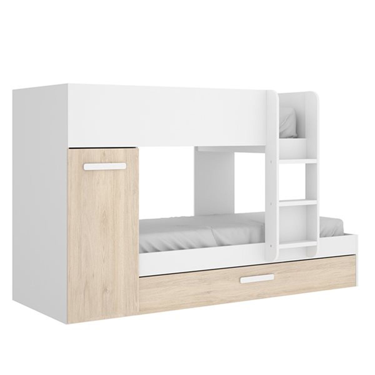 Cama tren Tom 3 camas con armario 150x244x112 cm