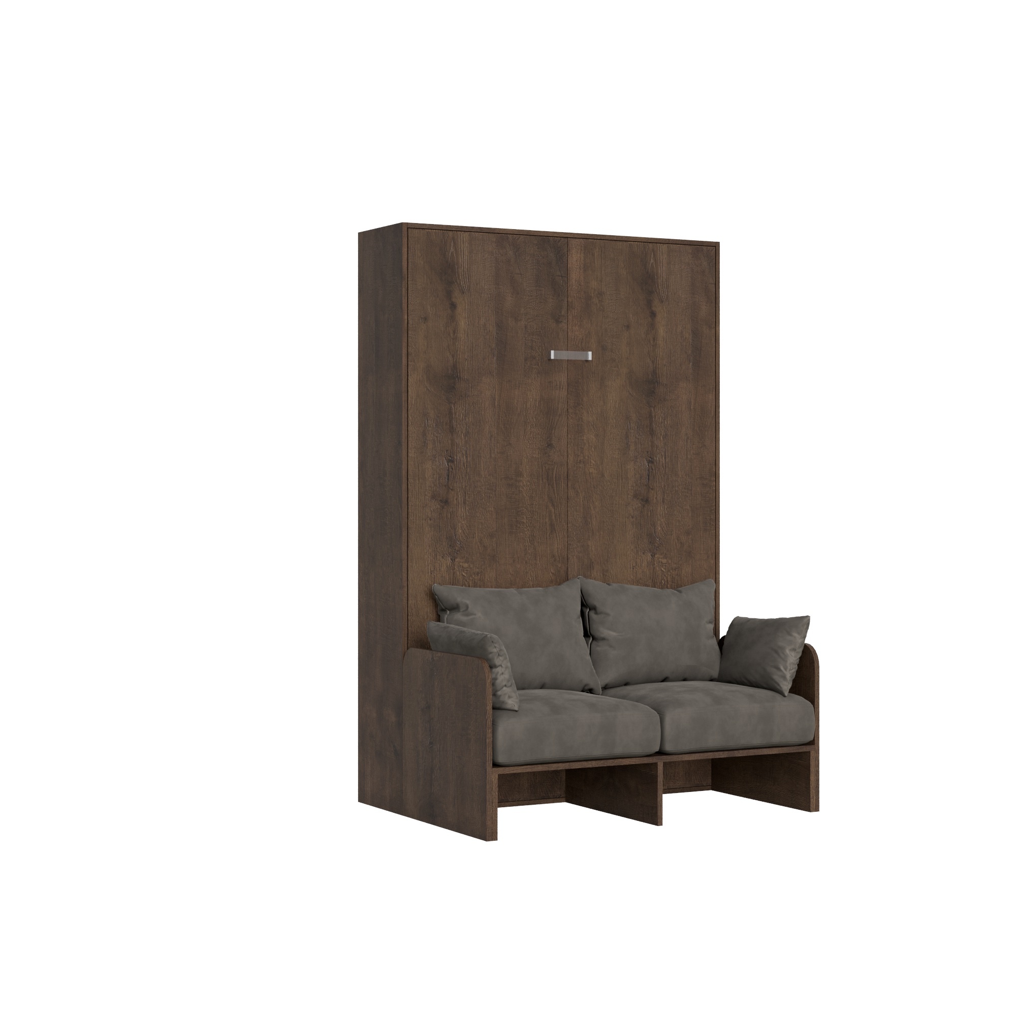 Sofá cama Kentaro de 140 cm retráctil vertical en nogal - Itamoby
