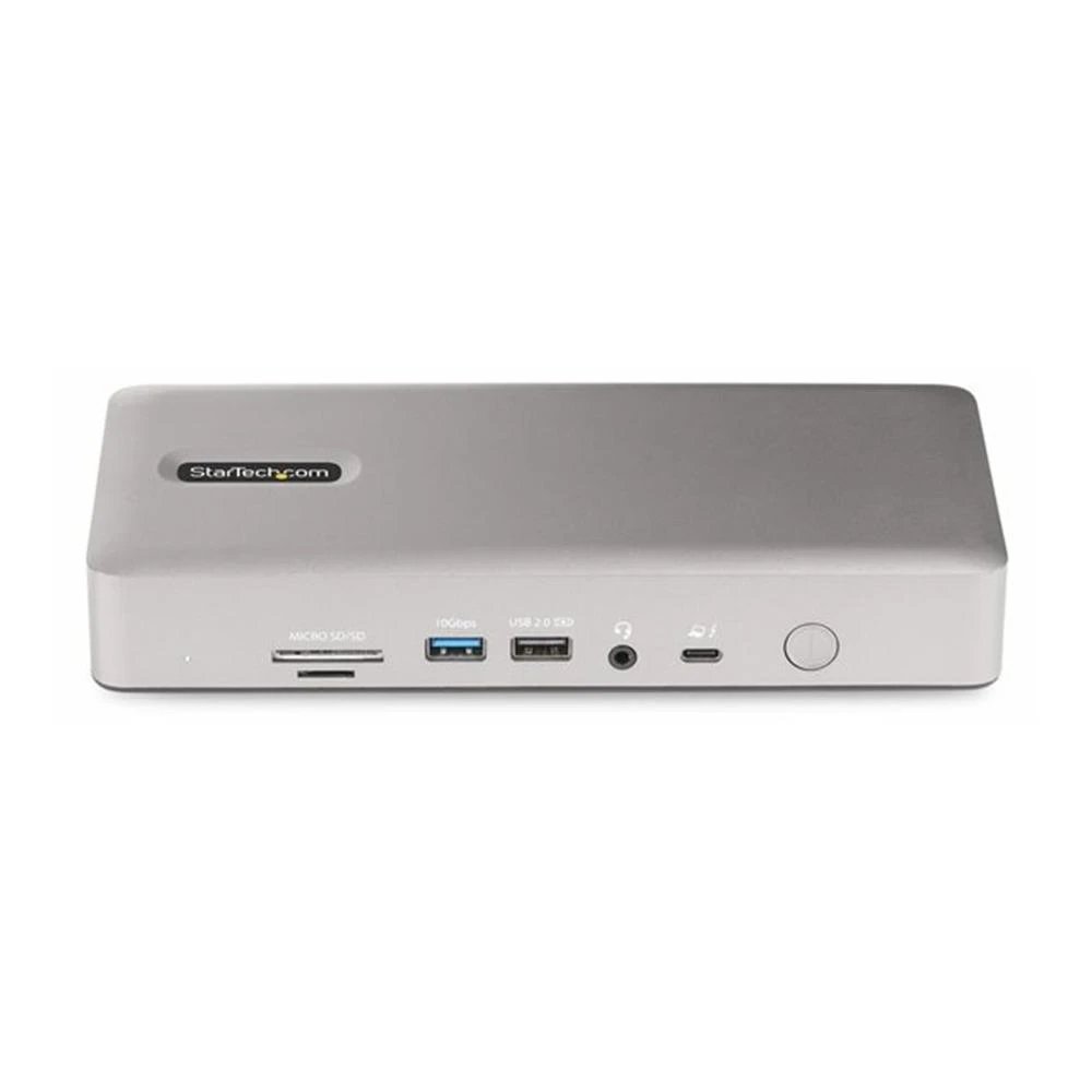 StarTech - Estación de acoplamiento Thunderbolt 4 132UE-TB4USB4DOCK con 4 pantallas 4K, USB-C, HDMI, DisplayPort, Ethernet 2.5G y cargador 98 W para portátil gris