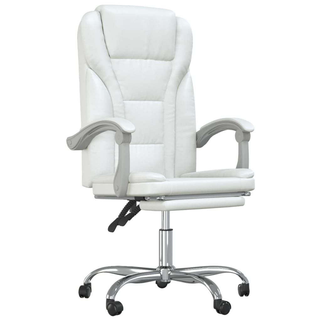 vidaXL Silla de Oficina Reclinable Sillón Asiento de Ordenador Cuero Sintético