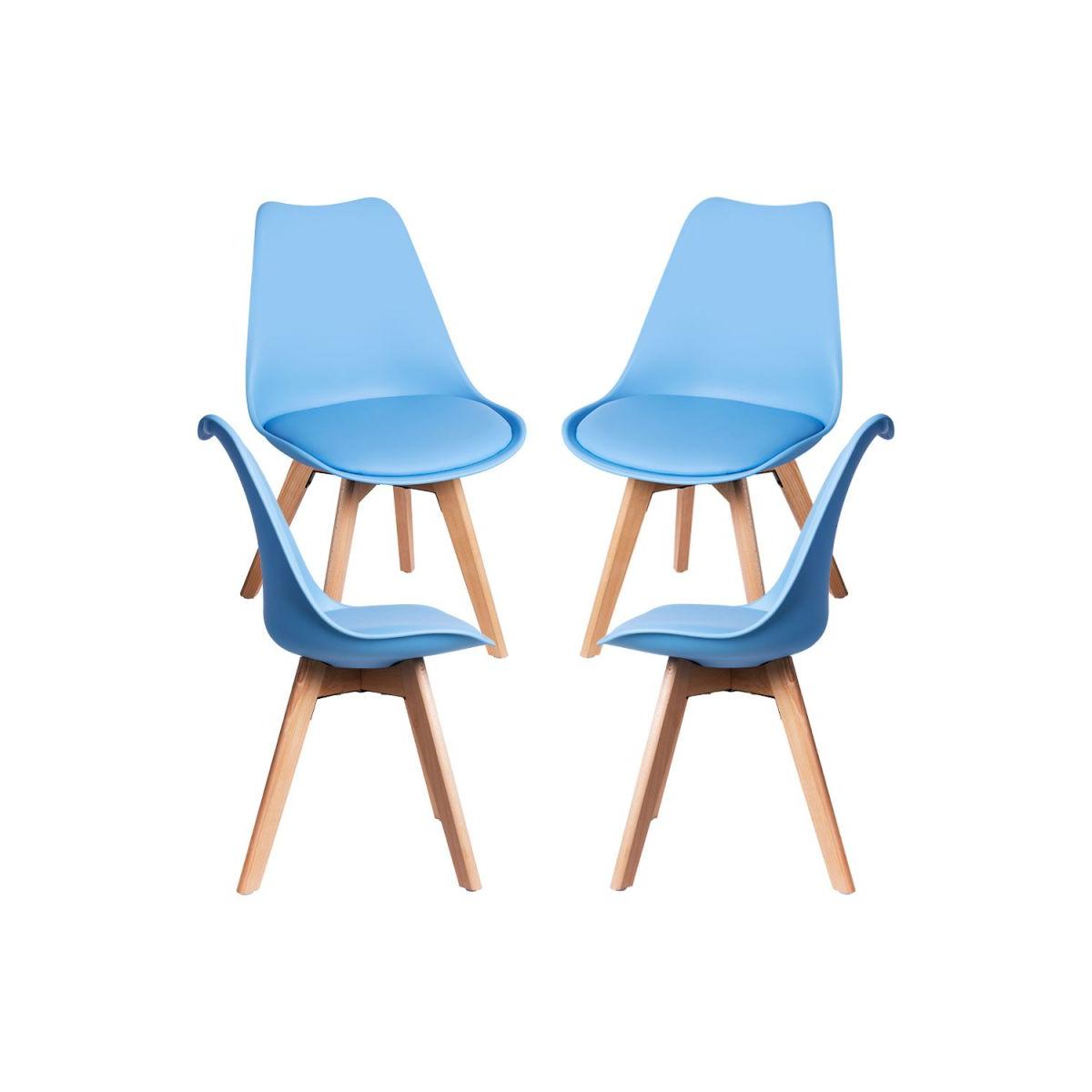 Regalos Miguel - Packs Sillas Comedor - Pack 4 Sillas Synk Basic - Azul claro