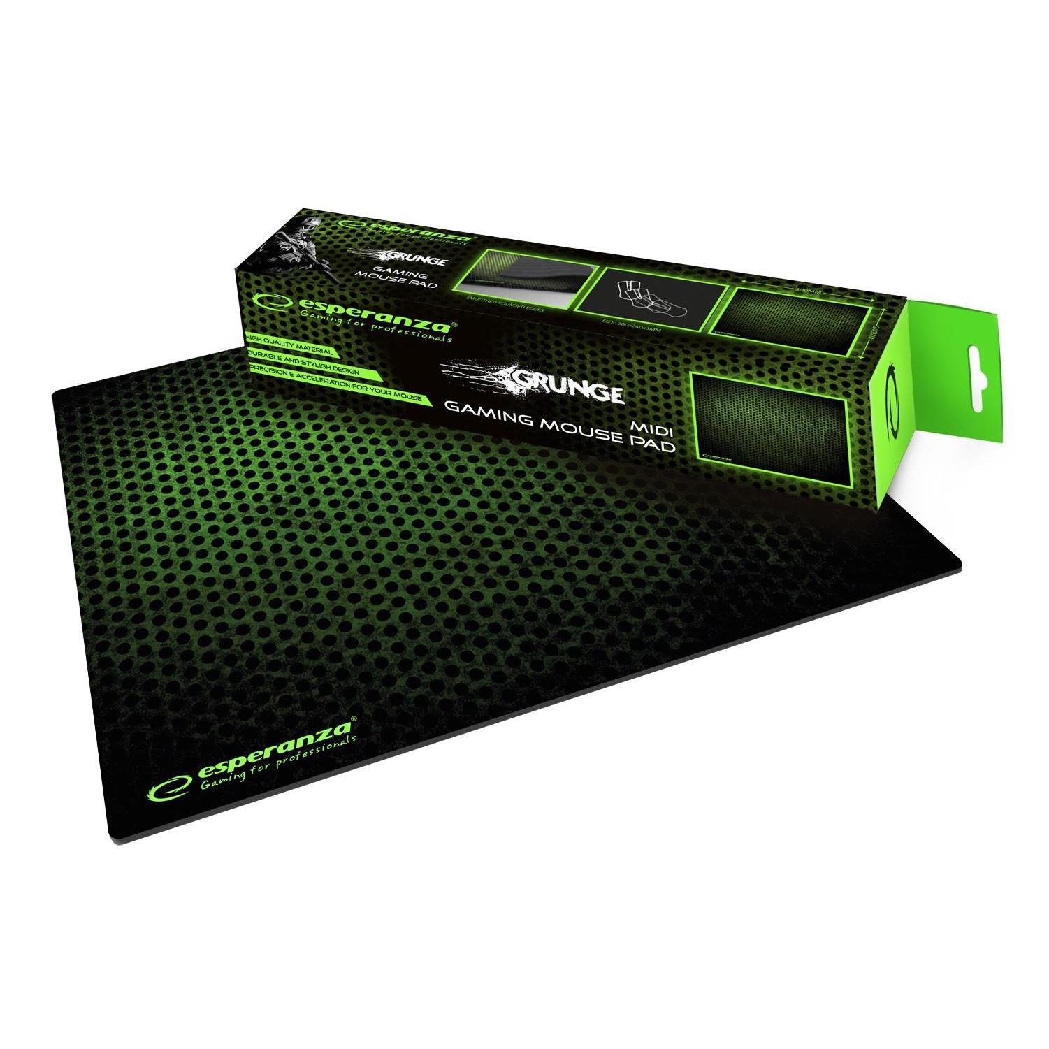 Esperanza Alfombrilla Ratón EA146G Verde Antideslizante Compatible con Láser y Óptico