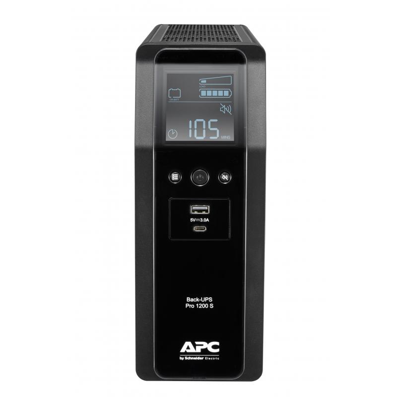 APC BACK UPS PRO BR sistema de alimentación ininterrumpida Línea interactiva 1,2 kVA 720 W 8 salidas AC